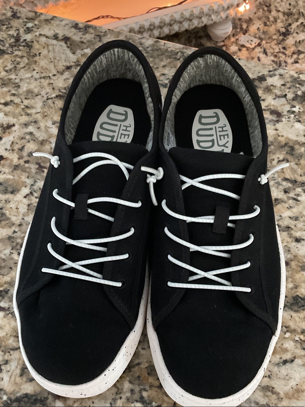 Hey Dude Cody Sport mesh with White Laces and Speckled Sole